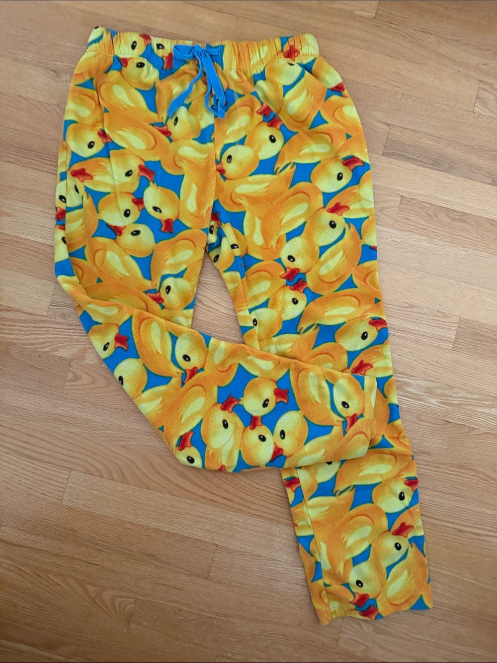 Rubber Duck Fleece Pajama Pants - Yellow/Blue